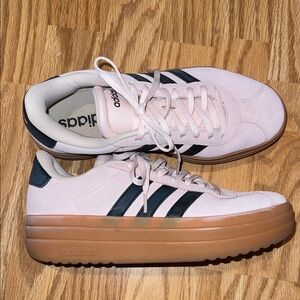 Adidas Light Pink and Black Sneakers